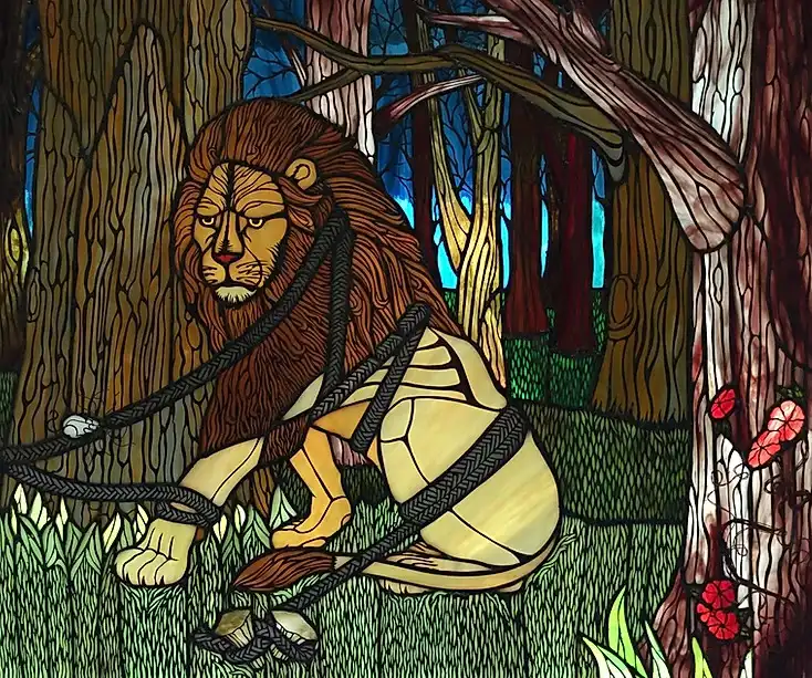 Margo-D-Marquette-Aesop's-Tiffany-Glass-Fables-Illustrations (4)