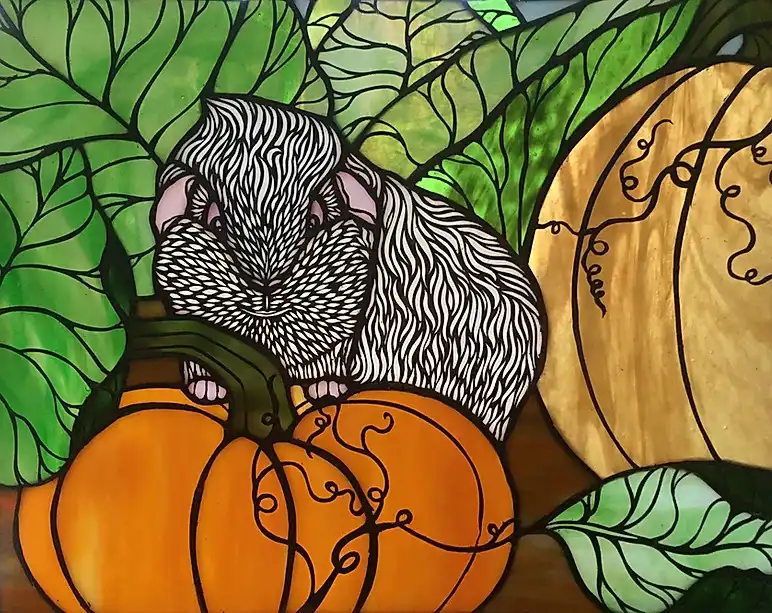 Margo-D-Marquette-Aesop's-Tiffany-Glass-Fall-&-Winter-Animal-Panels (11)