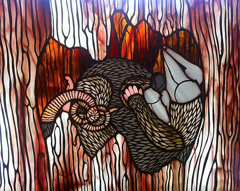 Margo-D-Marquette-Aesop's-Tiffany-Glass-Fall-&-Winter-Animal-Panels (5)
