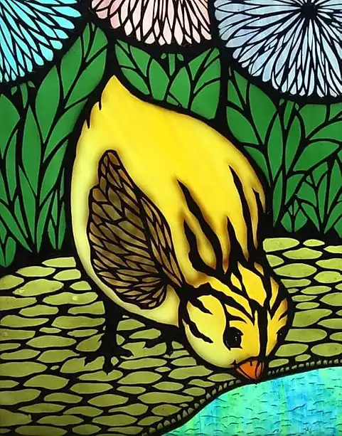 Margo-D-Marquette-Aesop's-Tiffany-Glass-Spring & Summe Animal Panels (17)